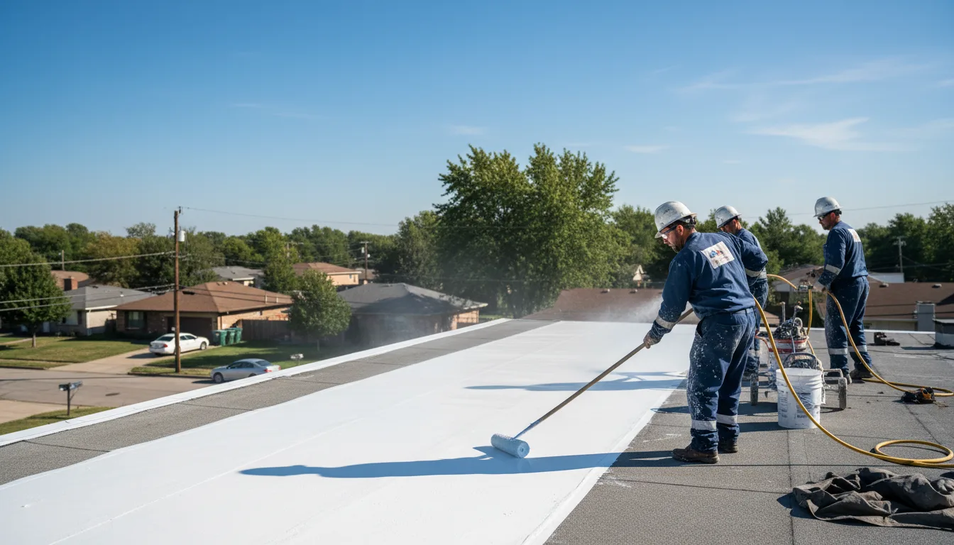 Commercial roof coating in Evergreen, NC near me